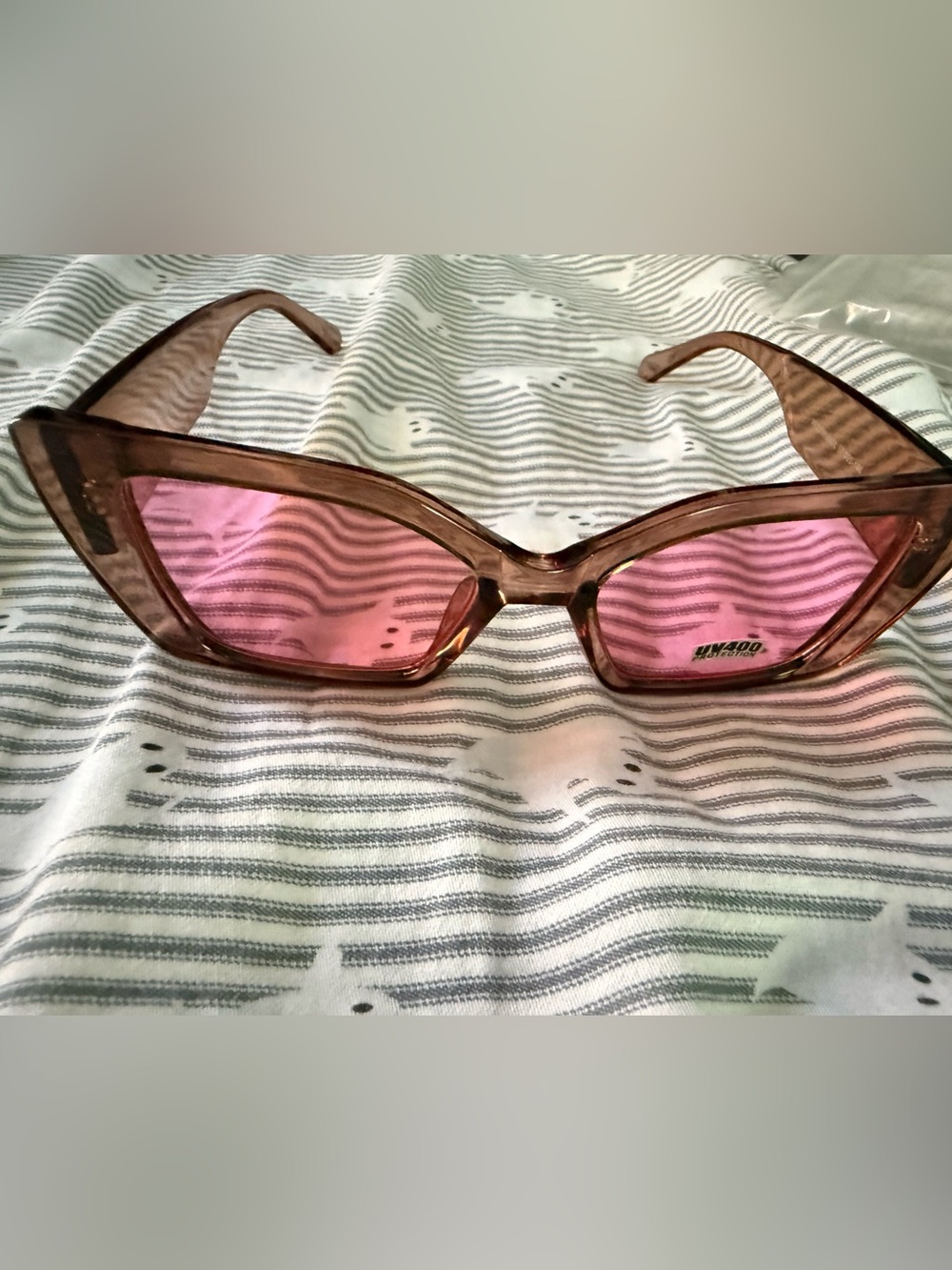 Rosegold Rose Colored Retro 90s Sunglasses
